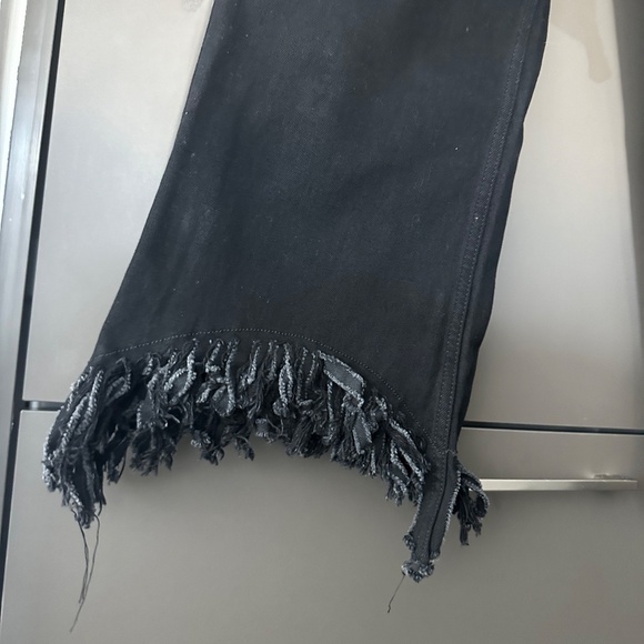 MAJE Pavata Flared Frayed-Hem Stretch-Denim Jeans - Picture 7 of 11